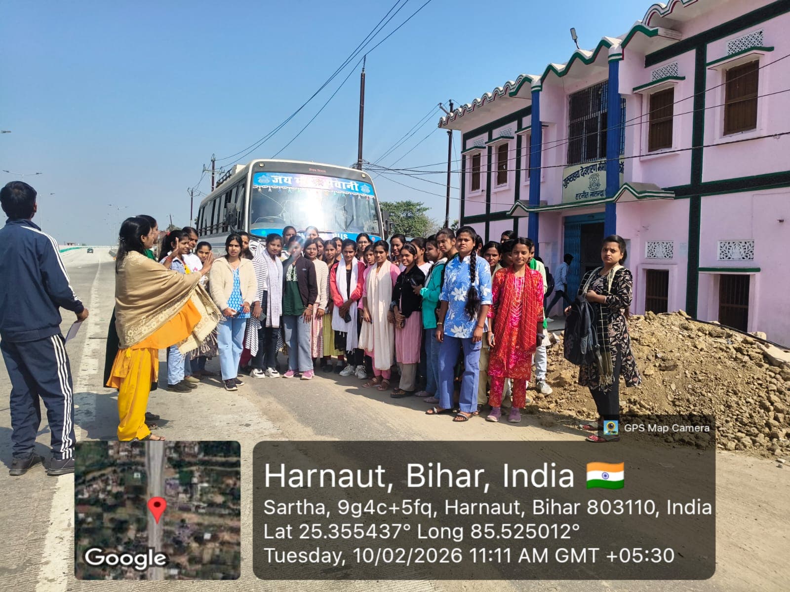 Group of participants gathered before a community outing